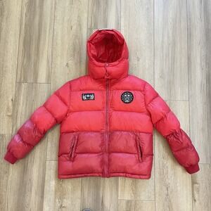 Glo Gang Worldwide Red Puffer Jacket RARE FIND Size Medium